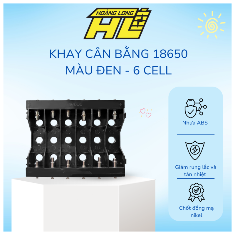 Khay cân bằng pin 18650  siêu bền -  6 cell