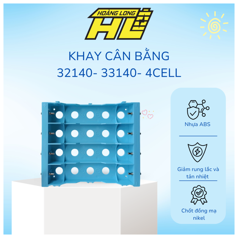 Khay Cân Bằng Pin 33140 - 32140 Siêu Bền (khay 4 cell)