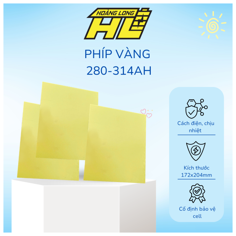phíp vàng cho 280ah - 314ah kích thước 172*204