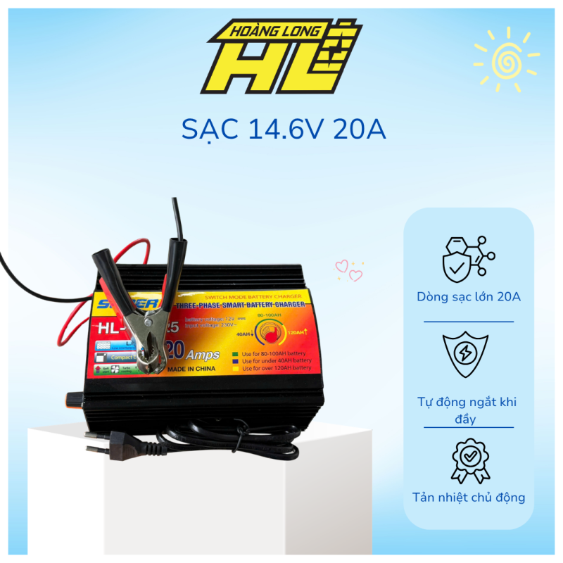 Bộ Sạc Nhanh 14.6V 20A Cho Hệ Pin 4S Lithium 12V – Mới 100%, Chất Lượng Cao