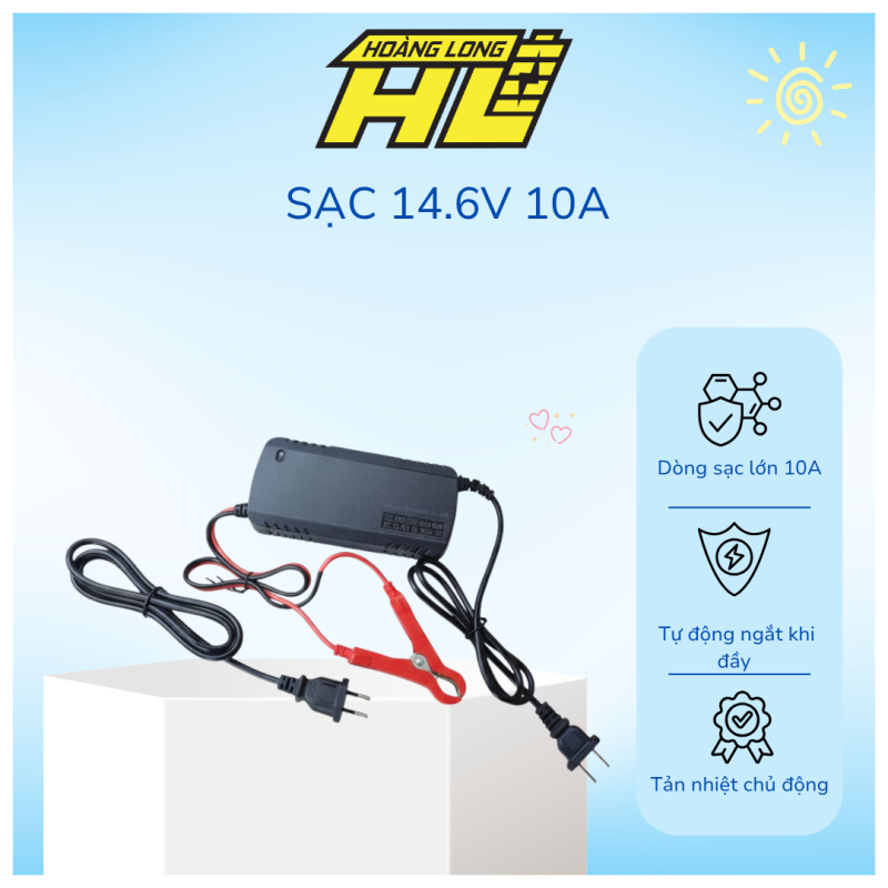 Sạc 14,6V-10A Chống Ngược Đầu Cực ( Cho Hệ Pin 4s )