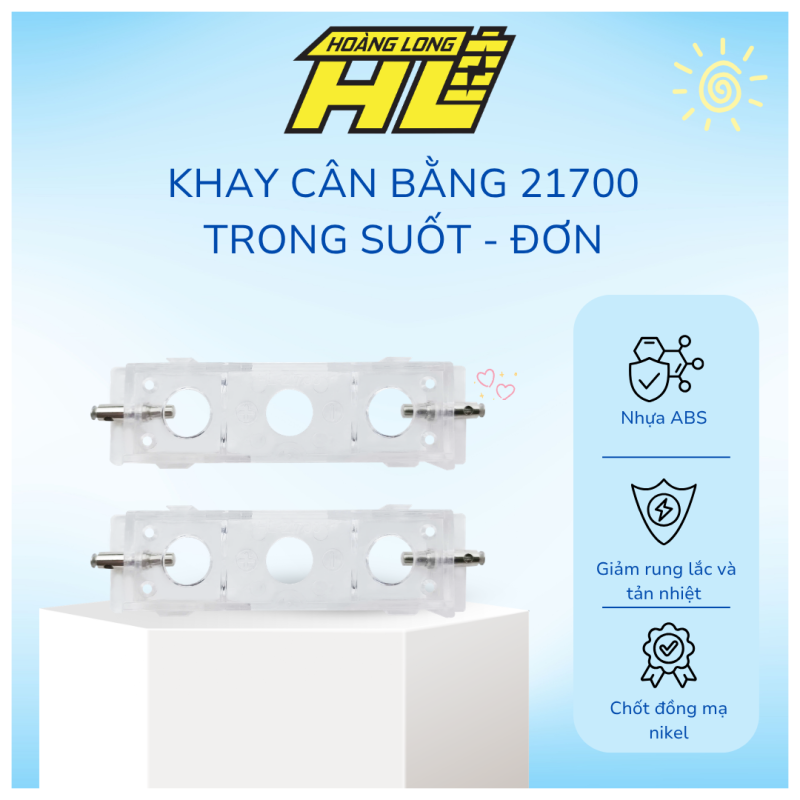 Khay cân bằng pin 21700- Trong suốt (1 cell)