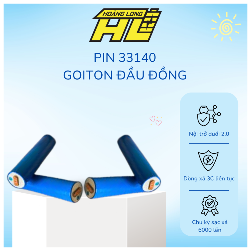Pin 33140 đầu đồng