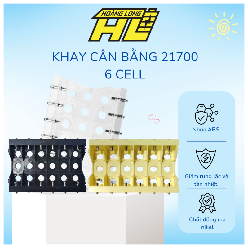 Khay cân bằng pin 21700 (6 cell)