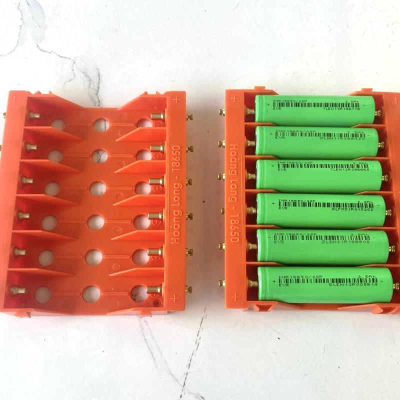 Khay cân bằng pin 18650 màu đen siêu bền -  6 cell