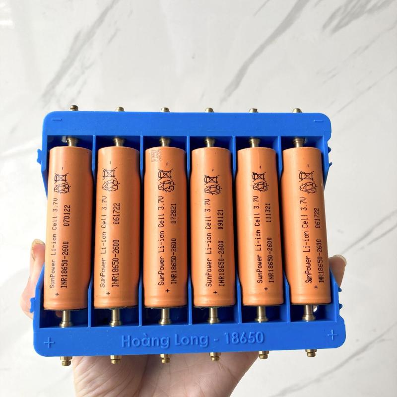 Khay cân bằng pin 18650 màu đen siêu bền -  6 cell