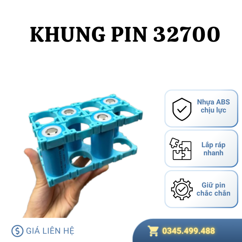 Khung Pin 32700  1×2 Chống Vênh kẽm Mới nhất thị trường