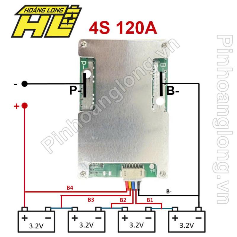 Mạch BMS 2 Tầng 120a Sạc Sả Chung Cổng (3s/4s)
