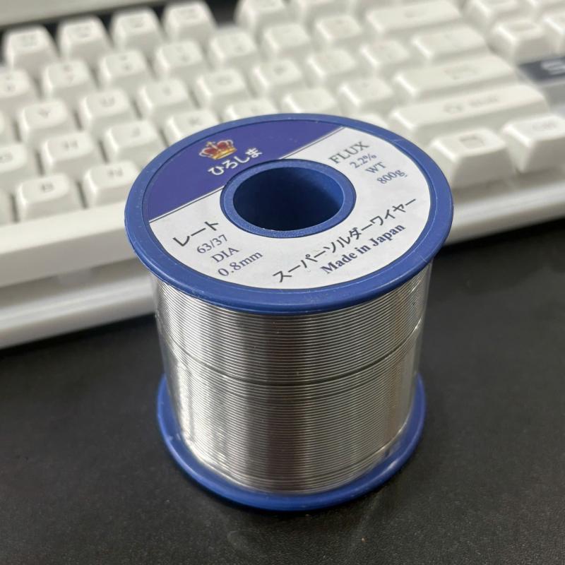 Thiếc Hàn Vương Miện  HIROSHIMA Nhật Bản 63/37 Loại 1 – Cuộn 800g Size 0.8 mm – 2.0mm