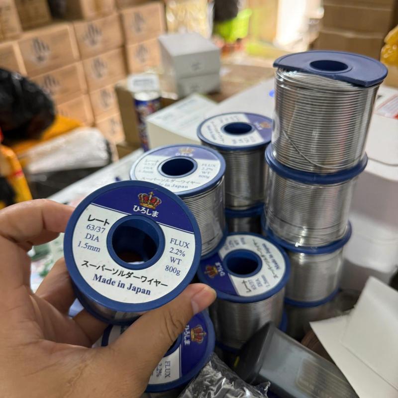 Chì hàn Thiết hàn Nhật Bản HIROSHIMA Loại 1 Cuộn 63/37 800g ( loại 1.5 2.0 )