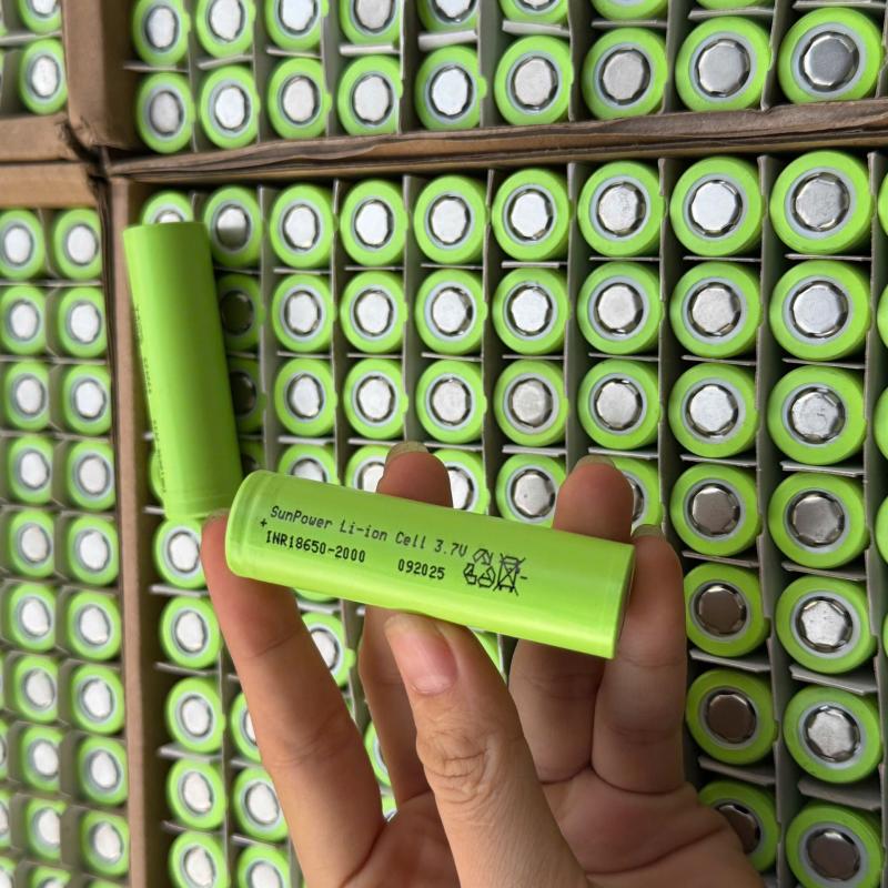 "Pin 18650 SunPower Xanh Lá 2000mAh  New 100% - Xả 10C Chuẩn, Cell Công Suất Cao"